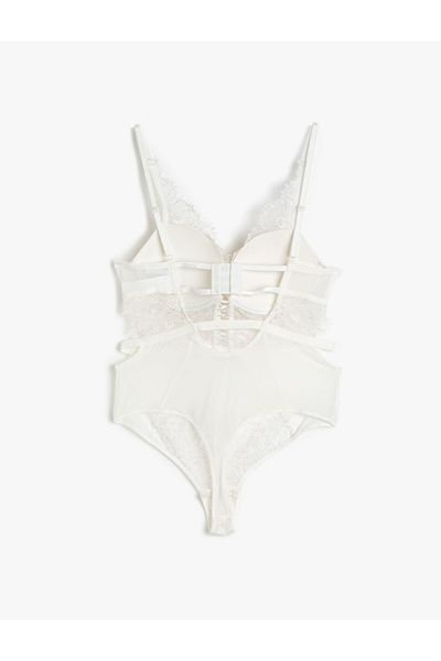 Koton Braut Bodysuit Spitze Bügel bedeckt