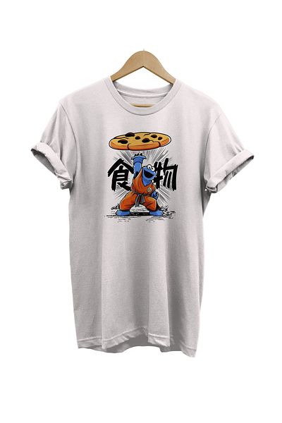remonz Μπλουζάκι με στάμπα Cookie Monster 100% βαμβακερό μπλουζάκι μεγάλου μεγέθους
