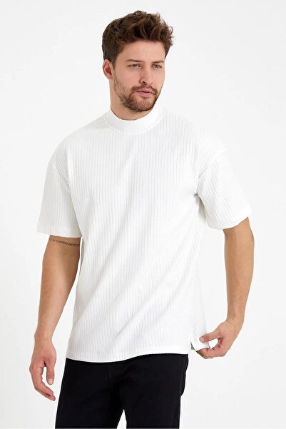 rammers Erkek Yarım Boğazlı Regular Rahat Kesim Tişört