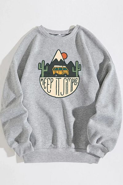 Rokeby Hanorac oversize unisex cu imprimeu simplu
