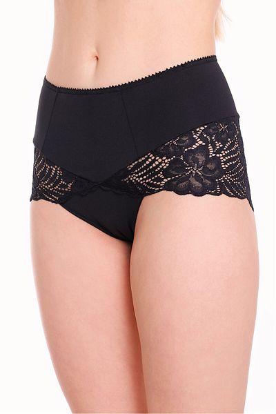 Ay&Min Women's Black Lace High Waist Panties 506