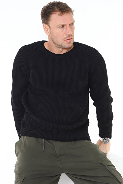 Matte Roma Crew Neck Sustainable Production Thessaloniki Knit Black Knitwear Sweater