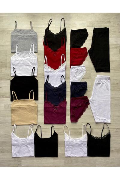VicTroy مهر 23 قطعة قميص داخلي دانتيل-سراويل-جسم-جوارب-شورت-(قميص نوم وبوستيي...