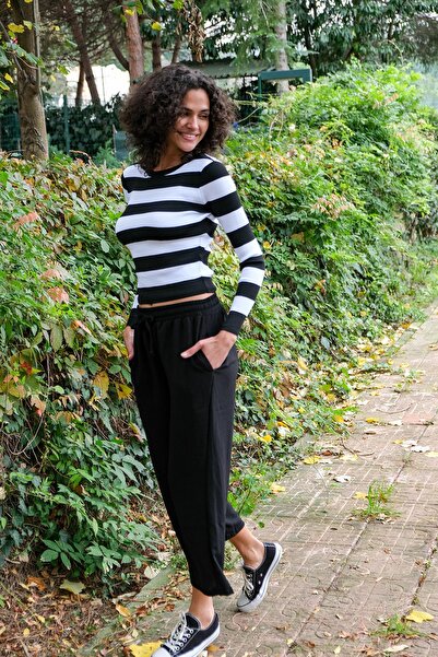 CHUBA Women's Loose Fitting Baggy Trousers Black 23w402