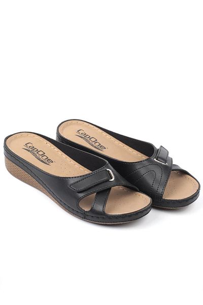 Capone Outfitters Capone Z0777 Černé dámské pohodlné anatomické pantofle