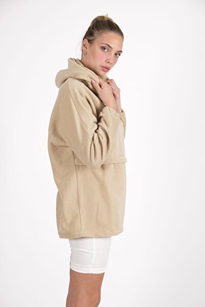 CHUBA Γυναικεία μπεζ κουκούλα Oversize Outdoor Retro Fleece Hoodie 22wk299