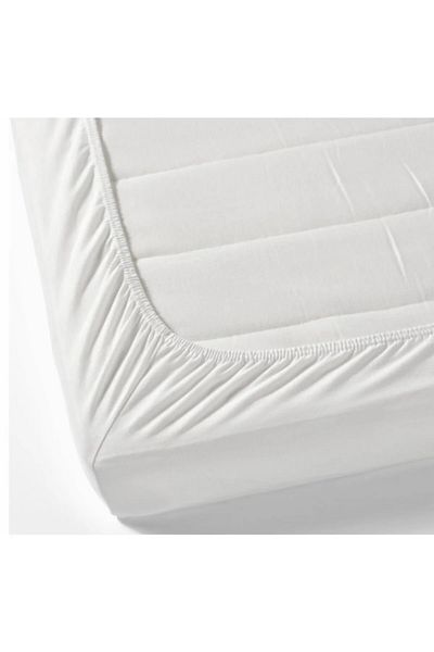 Ricco Lifes Cotton Luxury Hotel White Fitted Sheet Set - Single-Double-Full Size with Pillow Case