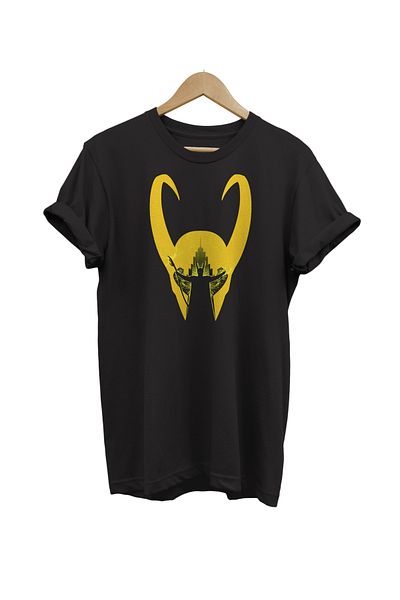 remonz Μαύρο μπλουζάκι Loki Printed 100% Cotton Oversize