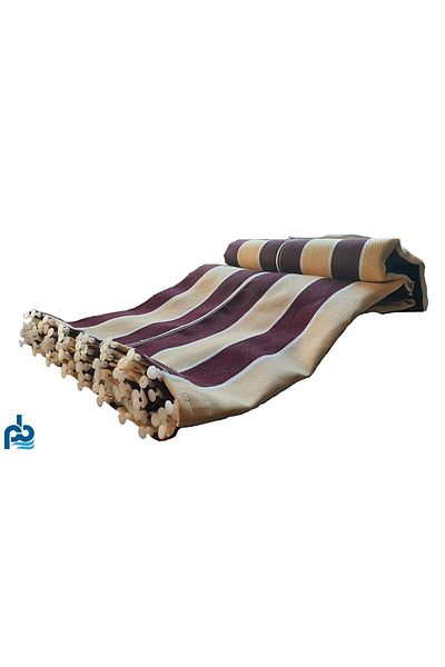 pamukkale branda Balcony Curtain with Cornice Buckle and Laces Claret Red Cream 170x200