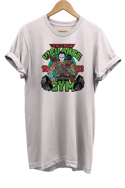 remonz Ninja Turtles Casey Jones Gym με στάμπα 100% βαμβακερό μπλουζάκι Oversize Μπλουζάκι μεγάλου μεγέθους