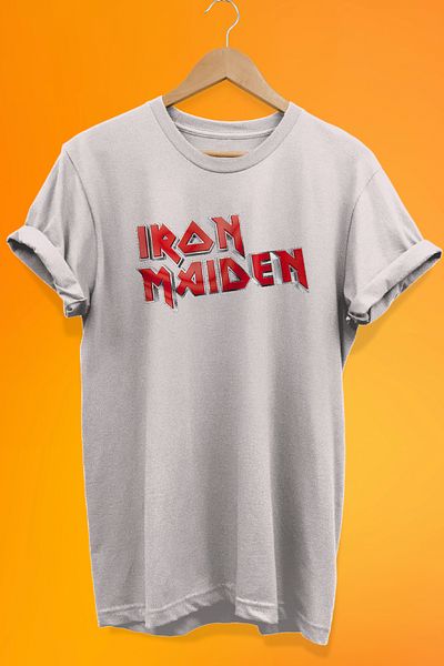 remonz Iron Maiden Printed 100% Cotton Oversize T-shirt Plus Size T-Shirt