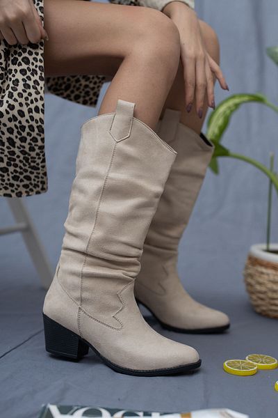 derithy Stella-boots-tan Suede-knn3004