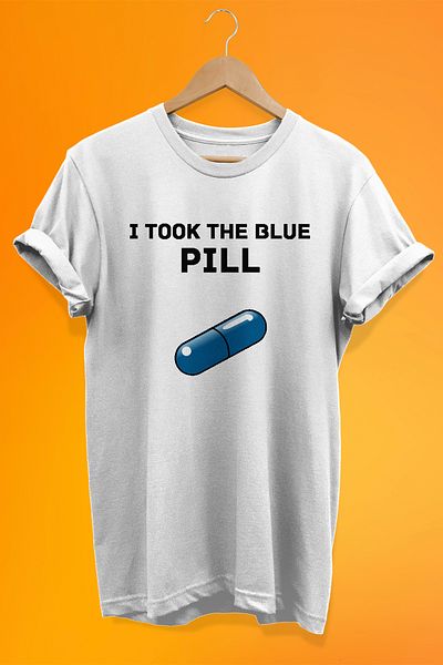 remonz Επέλεξα το Matrix Blue Pill με στάμπα 100% βαμβακερό μπλουζάκι μεγάλου μεγέθους T-shirt