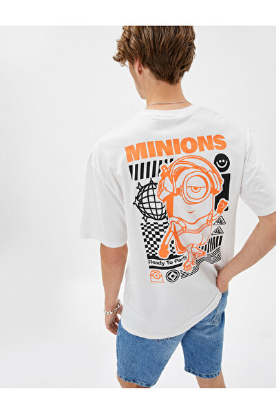 Koton Minions Oversize Tişört Bisiklet Yaka Lisanslı Baskılı