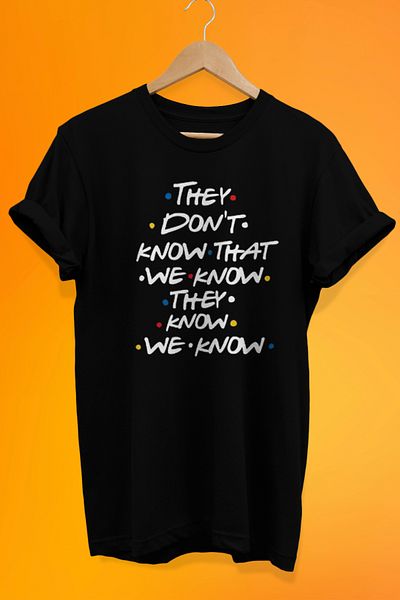 remonz Friends They Know Printed 100% Cotton Black Oversize T-shirt