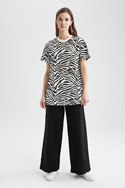 DeFacto Slouchy Fit Geniş Paça Palazzo Twill %100 Pamuk Pantolon