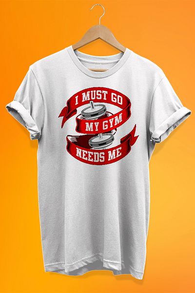 remonz I Must Go My Gym Written 100% Cotton Oversize T-shirt Μπλουζάκι μεγάλου μεγέθους
