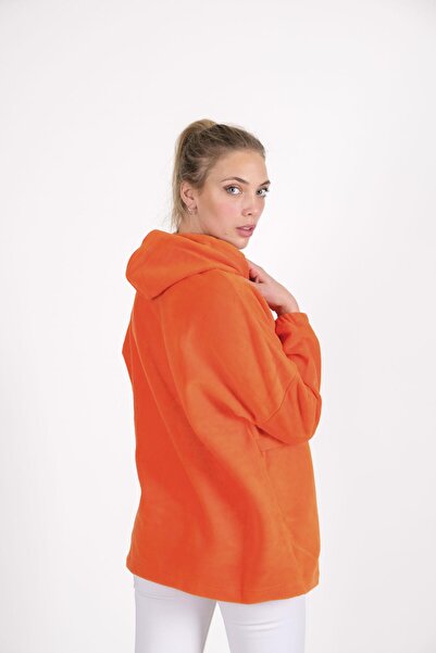 CHUBA Γυναικεία πορτοκαλί κουκούλα Oversize Outdoor Retro Fleece Hoodie 22wk299