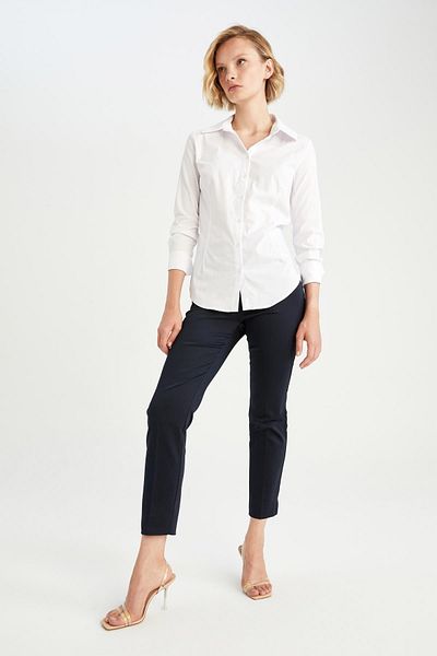 DeFacto Valentina Cigarette Satin Trousers - Straight Leg