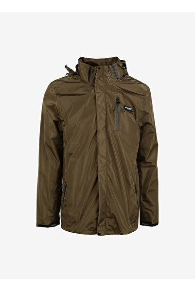 Discovery Expedition Haki Erkek Kapüşonlu Düz Mont D3WM-MNT14