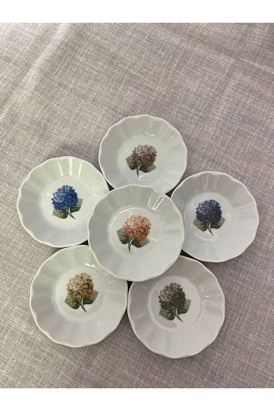 Porland Ortanca Tea Plate Set for 6 Persons
