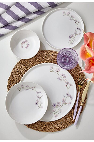 Ravello Home Ravello Toledo Violet 24 Parça Bone Porselen Yemek Takımı