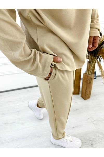 elkumoda Παντελόνι Φούτερ Παντελόνι Φούτερ από φυσικό βαμβακερό ύφασμα