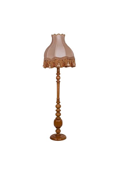 Dekovien Vizon Kadife Klasik Lambader Kumaş Kaplama Ahşap Ayak Vintage LM01206