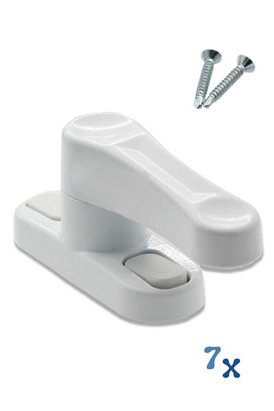 Evene Window Child Lock Window Lock Glass Lock Safety Child Lock Door Latch 7 Pieces White