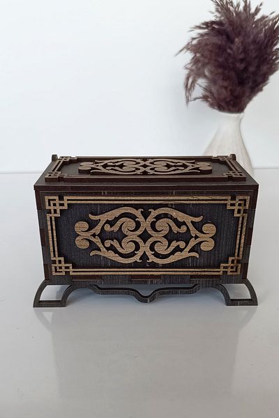 home trend değer verdiklerinize Patterned Wooden Jewelry Box