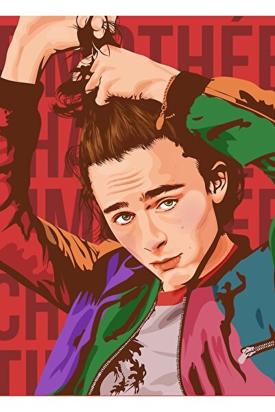 Universal Poster decorativ din lemn cu Timothee Chalamet