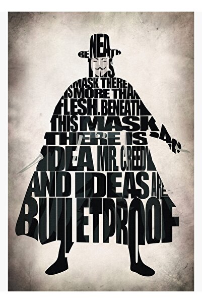 Universal Αφίσα "For Vendetta" Ξύλινη Διακοσμητική