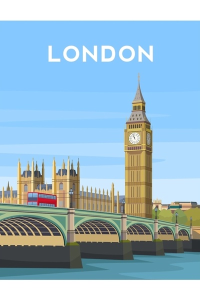 Universal Londra, Anglia Poster decorativ din lemn
