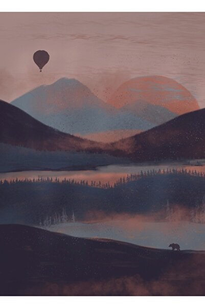 Universal Învăluit de vânt în munți... Poster decorativ din lemn pentru pictură