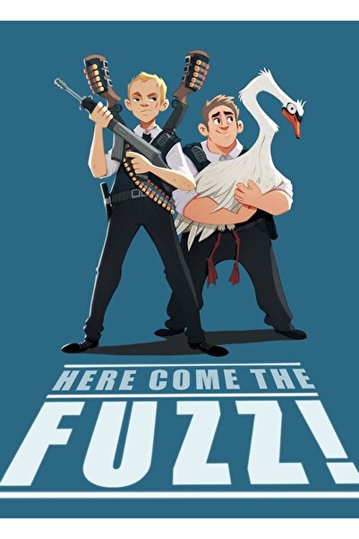 Universal Poster decorativ din lemn Hot Fuzz Tableau