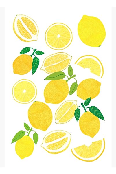 Universal Tablou decorativ din lemn cu tematică recolta de lămâie