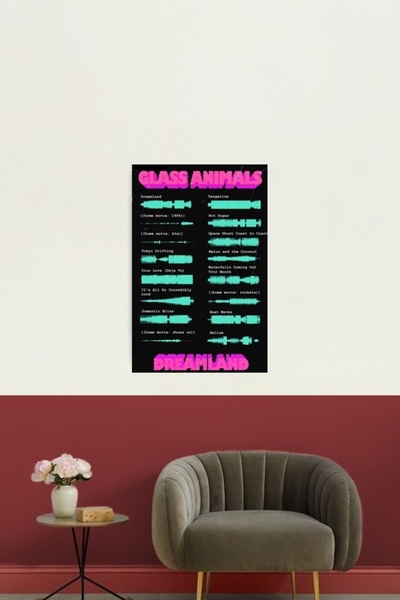 Universal Tablou decorativ din lemn cu animale din sticlă, Țara Viselor