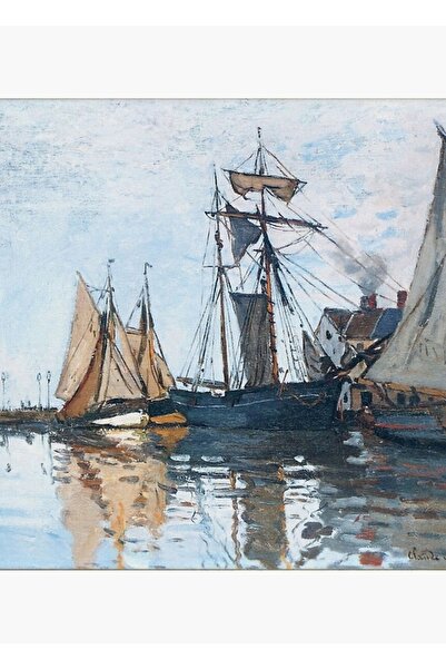 Universal Claude Monet - Bărci în portul din Honfleur, 1866 Tablou Poster dec...