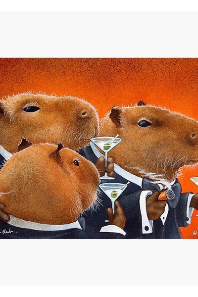 Universal Will Bullas a imprimat Clubul Capibara ca lucrare de artă... Tablou...