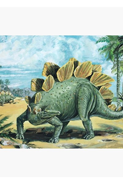 Universal Poster decorativ din lemn cu Stegosaurus
