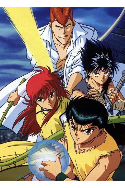 Universal Декоративен дървен плакат за маса Ю Ю Хакушо