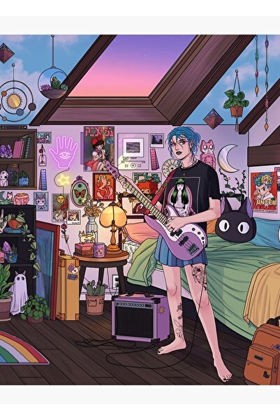 Universal Poster decorativ din lemn, pictură maximalistă