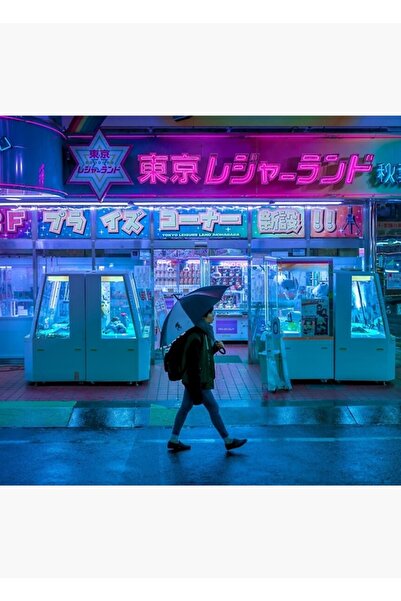 Universal Διακοσμητική Ξύλινη Αφίσα Ζωγραφικής Neo Tokyo