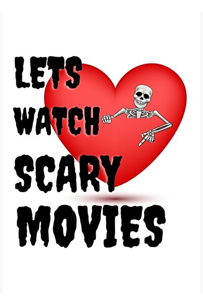 Universal Декоративен дървен плакат с красива картина: Да гледаме страшни филми