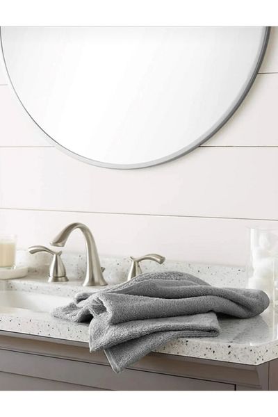 SHAL HOME Shal 100% Cotton Gray Set of 4 Hand & Face Towels