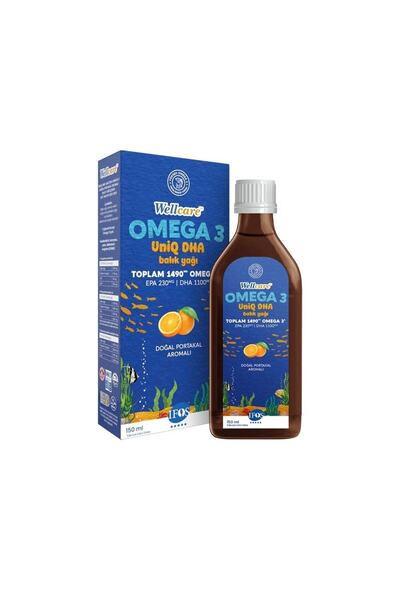 Wellcare Omega3 Uniq Dha Doğal Portakal Aromalı Balık Yağı Takviye Edici Gıda...