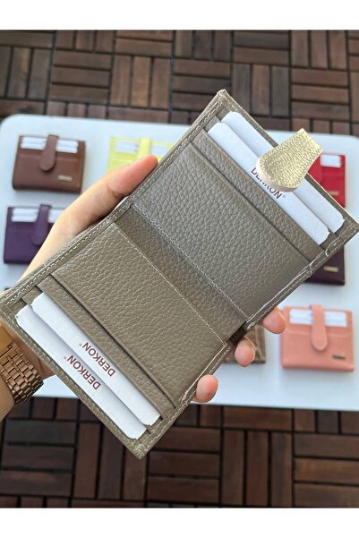 DERKON ΝΕΟ ΣΤΥΛ ΜΙΚΡΟ ΓΝΗΣΙΟ ΔΕΡΜΑΤΙΝΟ ΠΟΡΤΟΦΟΛΙ MINK ΧΡΩΜΑ