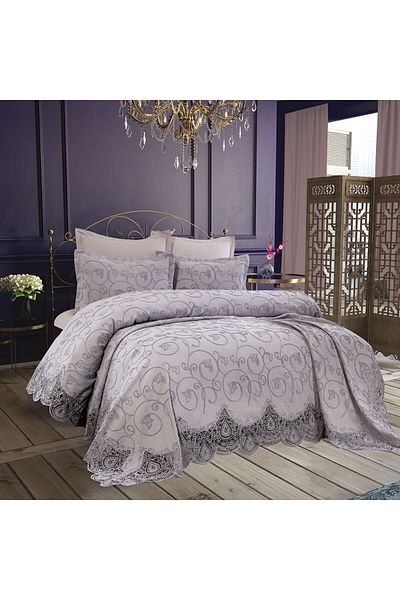 Anna Karina Home Consept Isabella 6 Piece Pique Set Gray