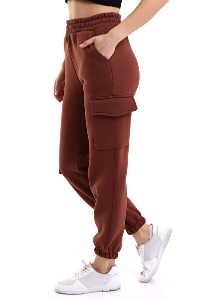 DeChival Μοντέρνο γυναικείο φούτερ Jogger με τσέπες στο πόδι και στο πλάι