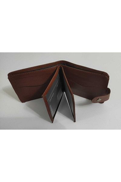 firdevsi hobi Leather Look Men's Wallet with Horizontal Snap Housing